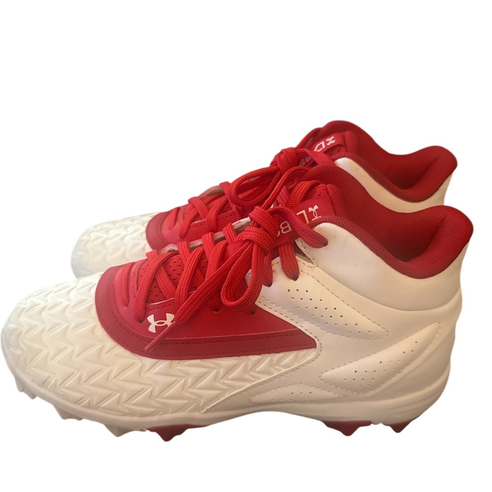 Under Armour Kids Red and White Sneakers